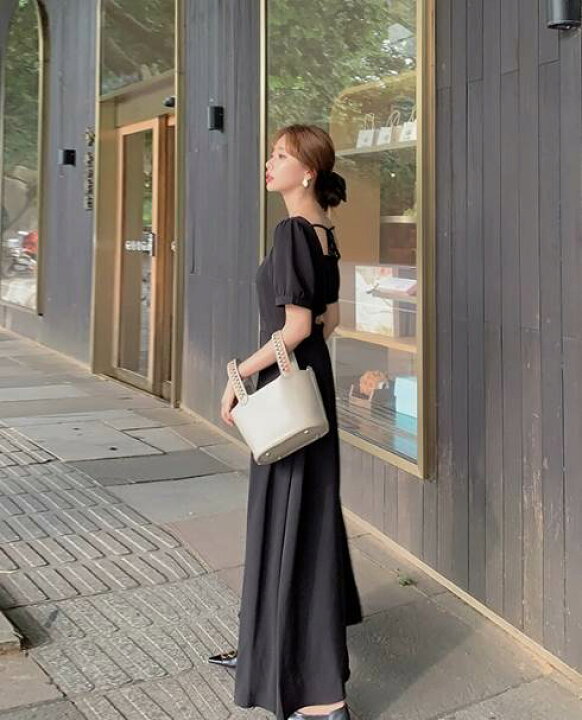 楽天市場】ワンピース デート ロング丈 フレアワンピース 半袖 