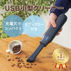 残りわずか【在庫限り】2in1 USB小型クリーナー 掃除機 車用 リビング エアーブロー 青 ハンディクリーナー 充電タイプ 車掃除 コードレス MCH-A151