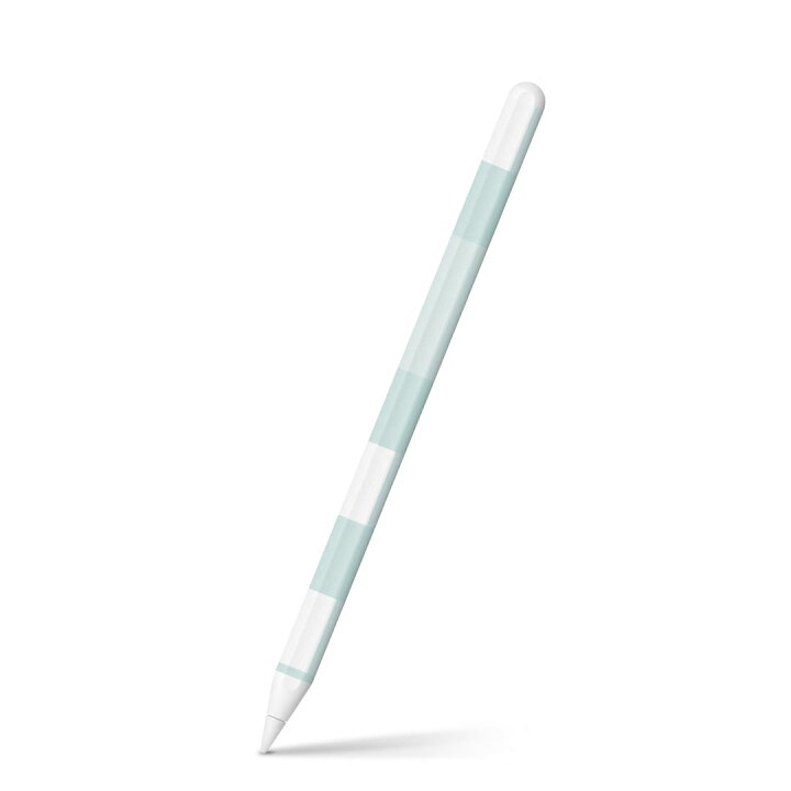 Apple Pencil 第2世代 専用スキンシール アップル アップルペンシル iPad Pro ApplePen カバー ケース  フィルム ステッカー アクセサリー 保護 004223 チェック 青 白 e-Mart