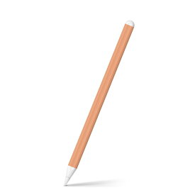 Apple Pencil 第2世代 専用スキンシール アップル アップルペンシル iPad Pro ApplePen カバー ケース フィルム ステッカー アクセサリー 保護 008971 シンプル　無地　オレンジ