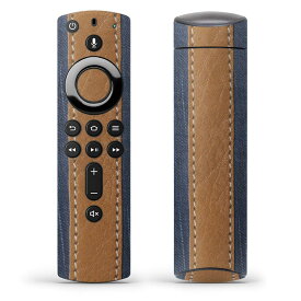 Fire TV Stick 第2世代 リモコン専用スキンシール Amazonビデオ Alexa 全面 フル 背面 正面 液晶 ステッカー ケース 保護シール 人気 006469 デニム　模様