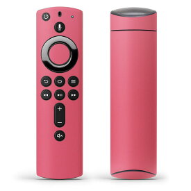 Fire TV Stick 第2世代 リモコン専用スキンシール Amazonビデオ Alexa 全面 フル 背面 正面 液晶 ステッカー ケース 保護シール 人気 012232 ピンク　単色　シンプル