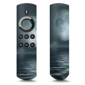 Fire TV Stick 第1世代 リモコン用 全面 スキンシール Amazonビデオ Alexa フル 背面 側面 正面 液晶 ステッカー ケース 保護シール 人気 006034 海　夜　月