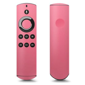 Fire TV Stick 第1世代 リモコン用 全面 スキンシール Amazonビデオ Alexa フル 背面 側面 正面 液晶 ステッカー ケース 保護シール 人気 012232 ピンク　単色　シンプル
