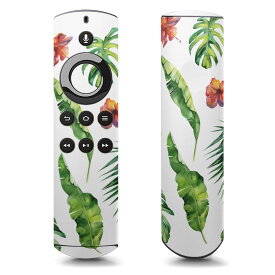 Fire TV Stick 第1世代 リモコン用 全面 スキンシール Amazonビデオ Alexa フル 背面 側面 正面 液晶 ステッカー ケース 保護シール 人気 014789 フラミンゴ　パイナップル　南国