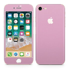 iPhone8 対応 アイフォン 全面スキンシール フル 背面 側面 正面 液晶 スマホケース ステッカー スマホカバー ケース 保護シール スマホ スマートフォン 人気 008952 シンプル　無地　ピンク