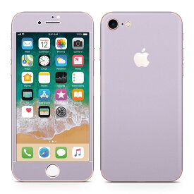 iPhone7 対応 アイフォン 全面スキンシール フル 背面 側面 正面 液晶 スマホケース ステッカー スマホカバー ケース 保護シール スマホ スマートフォン 人気 008957 シンプル　無地　紫