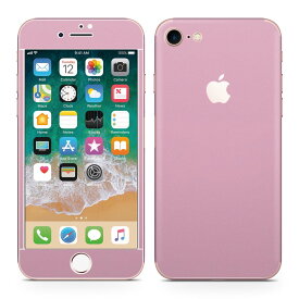 iPhone7 対応 アイフォン 全面スキンシール フル 背面 側面 正面 液晶 スマホケース ステッカー スマホカバー ケース 保護シール スマホ スマートフォン 人気 008998 シンプル　無地　ピンク