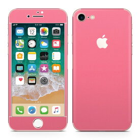 iPhone8 対応 アイフォン 全面スキンシール フル 背面 側面 正面 液晶 スマホケース ステッカー スマホカバー ケース 保護シール スマホ スマートフォン 人気 012232 ピンク　単色　シンプル