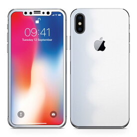 iPhoneX 対応 アイフォン テン 全面スキンシール フル 背面 側面 正面 液晶 スマホケース ステッカー スマホカバー ケース 保護シール スマホ スマートフォン 人気 001764 グレー　白