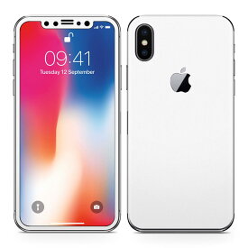 iPhoneX 対応 アイフォン テン 全面スキンシール フル 背面 側面 正面 液晶 スマホケース ステッカー スマホカバー ケース 保護シール スマホ スマートフォン 人気 004273 白　シンプル　無地