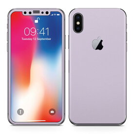 iPhoneX 対応 アイフォン テン 全面スキンシール フル 背面 側面 正面 液晶 スマホケース ステッカー スマホカバー ケース 保護シール スマホ スマートフォン 人気 008957 シンプル　無地　紫