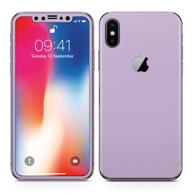iPhoneX 対応 アイフォン テン 全面スキンシール フル 背面 側面 正面 液晶 スマホケース ステッカー スマホカバー ケース 保護シール スマホ スマートフォン 人気 009022 シンプル　無地　紫
