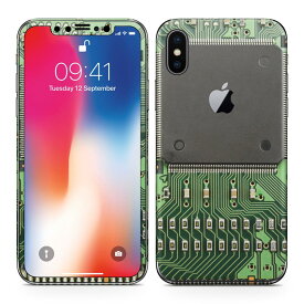 iPhoneX 対応 アイフォン テン 全面スキンシール フル 背面 側面 正面 液晶 スマホケース ステッカー スマホカバー ケース 保護シール スマホ スマートフォン 人気 010272 部品　ネジ　緑