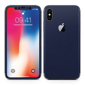 iPhoneX 対応 アイフォン テン 全面スキンシール フル 背面 側面 正面 液晶 スマホケース ステッカー スマホカバー ケース 保護シール スマホ スマートフォン 人気 012245 青　単色　シンプル