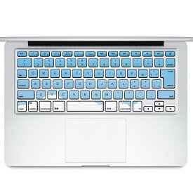 キーボード用スキンシール MacBook Air 13inch 2010 〜 2017 専用 キートップ ステッカー A1466 A1369 Apple マックブック エア ノートパソコン アクセサリー 保護 001395 雲　青空