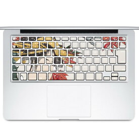 キーボード用スキンシール MacBook Air 13inch 2010 〜 2017 専用 キートップ ステッカー A1466 A1369 Apple マックブック エア ノートパソコン アクセサリー 保護 007438 和風　和柄　浮世絵　紅葉