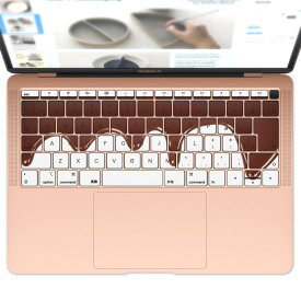 キーボード用スキンシール MacBook Air 13inch 2018 専用 キートップ ステッカー A1932 Apple マックブック エア ノートパソコン アクセサリー 保護 001006 チョコレート