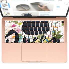 キーボード用スキンシール MacBook Air 13inch 2018 専用 キートップ ステッカー A1932 Apple マックブック エア ノートパソコン アクセサリー 保護 011064 王冠　花　英語