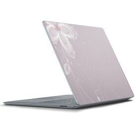 Surface Laptop ラップトップ 専用スキンシール Microsoft サーフェス サーフィス ノートブック ノートパソコン カバー ケース フィルム ステッカー アクセサリー 保護 001982 花　フラワー　紫