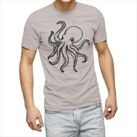 選べる25カラー tシャツ メンズ 半袖 ホワイト グレー デザイン S M L XL 2XL 3XL Tシャツ ティーシャツ T shirt 032238 蛸