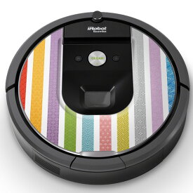 ルンバ Roomba iRobot 【960 980 対応】 専用スキンシール カバー ケース 保護 フィルム ステッカー デコ アクセサリー 掃除機 家電 008070 チェック・ボーダー 和風　和柄　カラフル　模様