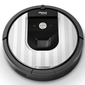 ルンバ Roomba iRobot 【960 980 対応】 専用スキンシール カバー ケース 保護 フィルム ステッカー デコ アクセサリー 掃除機 家電 012327 ストライプ　グレー　白