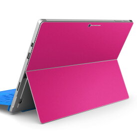 Surface Pro7 (2019) Pro6 Pro2017 pro4 用 スキンシール igsticker サーフェス ノートブック ノートパソコン カバー ケース フィルム ステッカー アクセサリー 保護 008956 シンプル　無地　ピンク