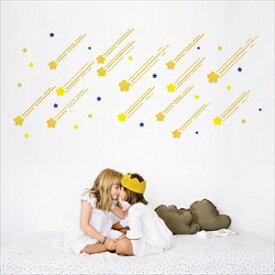3sizeから選べる！七夕☆シール式ウォールステッカー 190×427mm 390×877mm 590×1327mm Ssize Msize Lsize 星 シンプル 037405