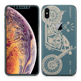 igsticker iPhone Xs Max iphonexsmax 対応 apple アップル アイフォン アイフォーン 全面スキンシール フル 背面 側面 正面 液晶 スマホケース ステッカー スマホカバー ケース 保護シール スマホ スマートフォン 人気 010466 乗り物　バイク　レトロ