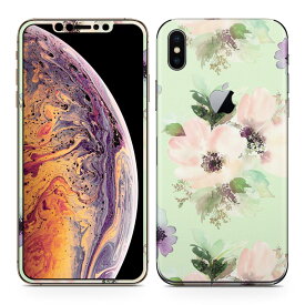 igsticker iPhone Xs Max iphonexsmax 対応 apple アップル アイフォン アイフォーン 全面スキンシール フル 背面 側面 正面 液晶 スマホケース ステッカー スマホカバー ケース 保護シール スマホ スマートフォン 人気 012216 花　パステル　花柄