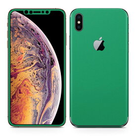 igsticker iPhone Xs Max iphonexsmax 対応 apple アップル アイフォン アイフォーン 全面スキンシール フル 背面 側面 正面 液晶 スマホケース ステッカー スマホカバー ケース 保護シール スマホ スマートフォン 人気 012239 緑　単色　シンプル