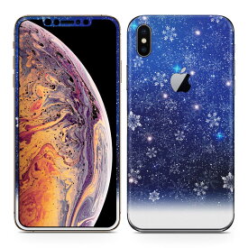 igsticker iPhone Xs Max iphonexsmax 対応 apple アップル アイフォン アイフォーン 全面スキンシール フル 背面 側面 正面 液晶 スマホケース ステッカー スマホカバー ケース 保護シール スマホ スマートフォン 人気 012824 空　夜空　雪