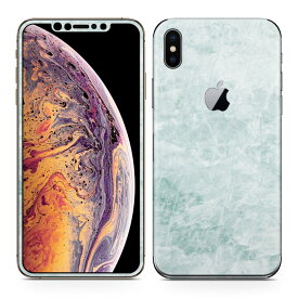 igsticker iPhone Xs Max iphonexsmax 対応 apple アップル アイフォン アイフォーン 全面スキンシール フル 背面 側面 正面 液晶 スマホケース ステッカー スマホカバー ケース 保護シール スマホ スマートフォン 人気 013270 水色　大理石　模様