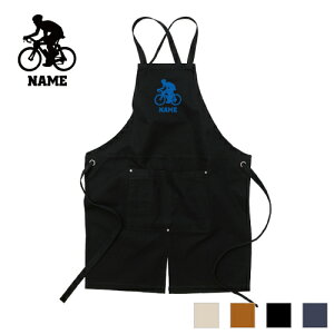 サイクリング 名入れエプロン ウォッシュキャンバス ツイルエプロン クロスタイプ ワークエプロン デニム インディゴ キャメル ブラック ナチュラル カフェエプロン 飲食店 喫茶店 作業用