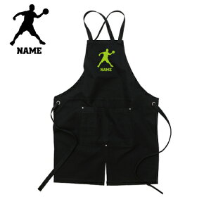 ドッジボール 名入れエプロン ウォッシュキャンバス ツイルエプロン クロスタイプ ワークエプロン デニム インディゴ キャメル ブラック ナチュラル カフェエプロン 飲食店 喫茶店 作業用