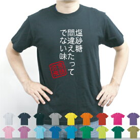 塩砂糖間違えたってでない味／流言飛語【面白T】文字Tシャツ インパクト 笑い シュール【メンズTシャツ】文字Tシャツ 半袖Tシャツ 春物 夏物 綿100 メンズ レディース キッズ