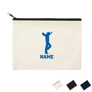 フラメンコ2 名入れフラットポーチLサイズ ポーチ マルチケース マルチポーチ 小物入れ 収納 おもちゃバッグ クラッチバッグ 推し活 名入れ 名入れグッズ メンズ レディース オリジナル お