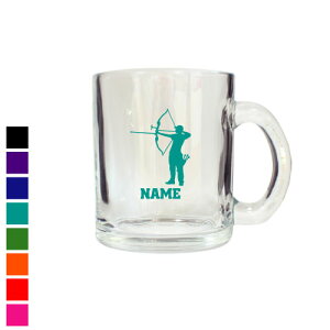 プレゼント 「アーチェリー」名入れグラスマグ スモールジョッキ 名入れジョッキ 生ビール マイジョッキ ビアグラス タンブラー お祝い ギフト ビアジョッキ おしゃれ グラス ガラスコップ