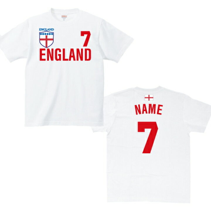 楽天市場 イングランドサッカーユニフォームｔシャツ 背番号 名入れ イングランド代表 イギリス 母国 紳士 ブリティッシュ Uk レプリカ メンズ レディース キッズ Football 蹴球 フットボール Soccer 代表ユニ ホーム アウェイ 背ネーム マーキング Emblem楽天市場店