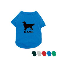 「ゴールデンレトリバー」シルエット名入れドッグTシャツ 小型犬 中型犬 犬服 ペットウェア ネームプリン…