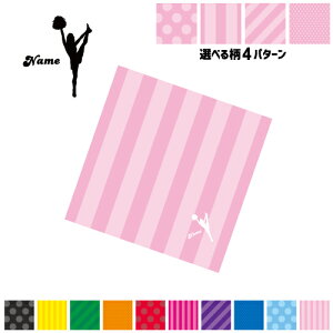 「チアガール1」名入れマルチクロス メガネ拭き 液晶拭き スマホ拭き PC OA ミニタペストリー 敷き物【SPMC】 スポ根魂