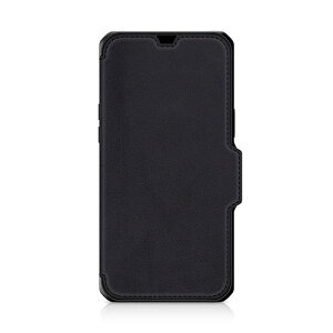 ITSKINS Hybrid Folio Leather for iPhone 13 Pro [Black with real leather] AP2X-HYBRF-BKRL