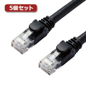 5�Z�b�g�G���R�� LAN�P�[�u��/CAT6A/�X�^���_�[�h/10m/�u���b�N LD-GPA/BK10X5