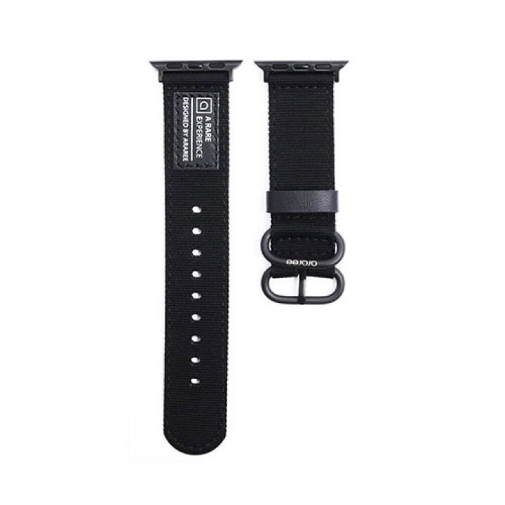 araree SOFT WOVEN STRAP for Apple Watch 49/45/44/42mm ブラック ASNAR25012AW|スマートフォン・タブレット・携帯電話 iPhone Apple Watch用アクセサリ