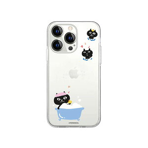 abbi FRIENDS �������C�Z���X�i �l�R�}���W���E�\�t�g�N���A�P�[�X for iiPhone 14 Pro �o�X�^�C�� �w�ʃJ�o�[�^ ABF24243i14P