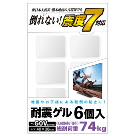 エレコム TV用耐震ゲル ～50V用 40×30mm 6個入 AVD-TVTGC50