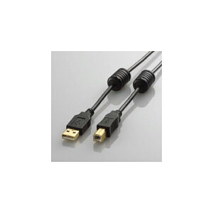 �G���R�� �t�F���C�g�R�A�t��USB2.0�P�[�u�� 5m �u���b�N U2C-BF50BK