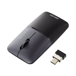 �T�����T�v���C �É����C�����X�u���[LED�}�E�X SLIMO (�[�d���EType-C) MA-WCBS310BK