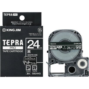 KING JIM �L���O�W�� �}�b�g���x�� �u���b�N�E������(PRO�e�[�v) 24mm KJ-SB24KS